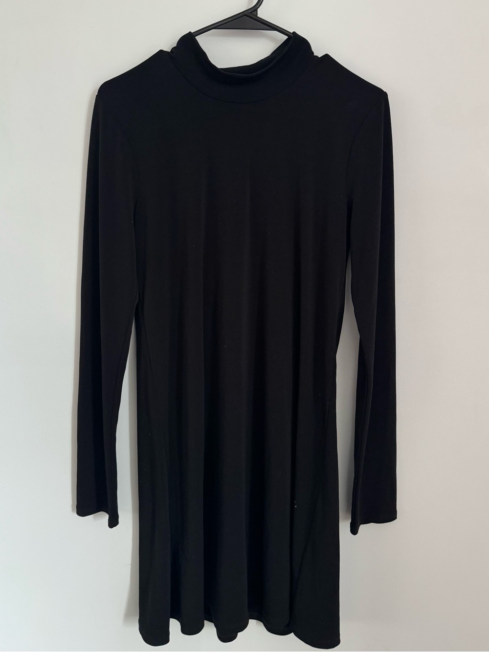 BCBGeneration Black Mock Neck Long Sleeve Dress